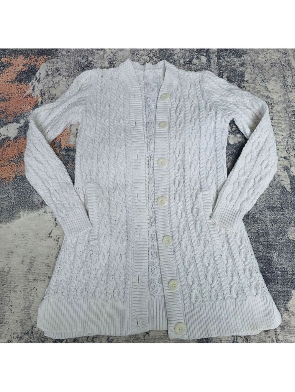 Perfect condition, quality cable knit button cardigan sweater